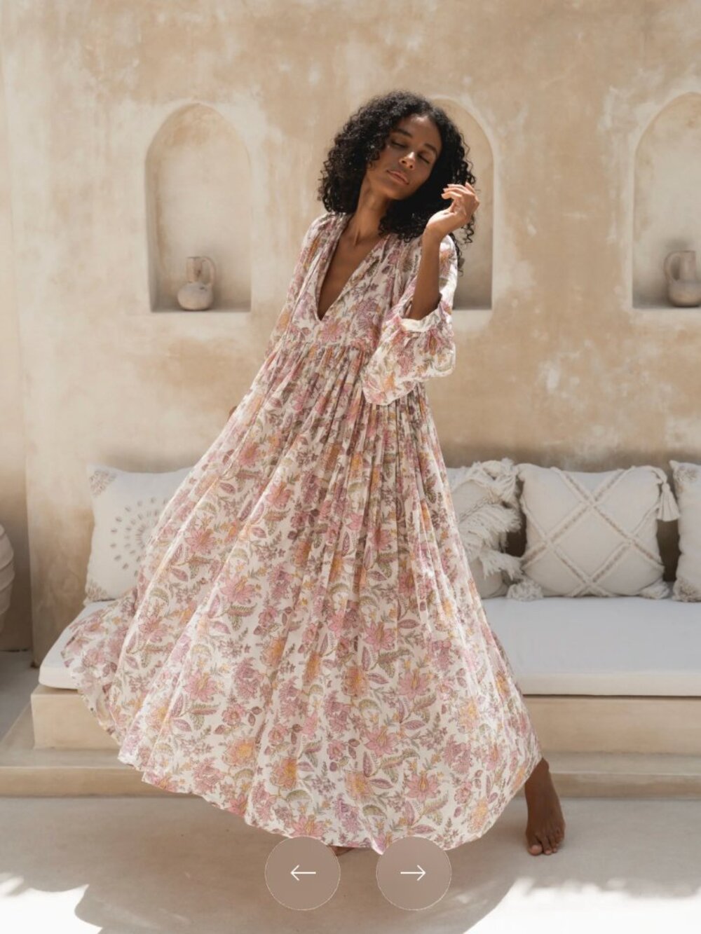 Daughters of India Kyra Maxi Dress ~ Fuchsia Bloom 🌺